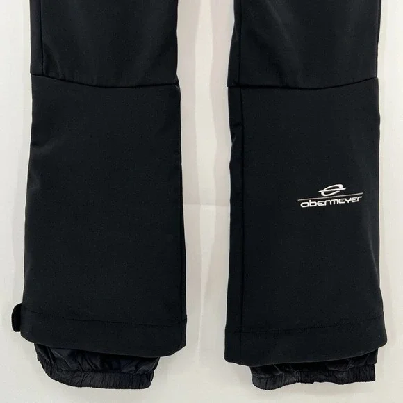Obermeyer Black Ski/Snowboard Pants Loop Snap Closure Zip Pockets Women's Size 4 - Picture 6 of 8